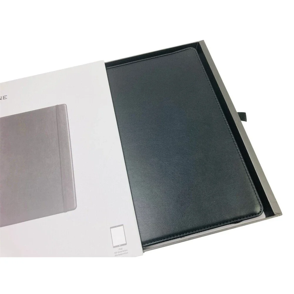 Genuine Moleskine Folio Case iPad 5th 6th Generation Black Synthetic Leather New